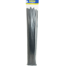 Cinchos plásticos 500 x 4.8 mm, tensión 27 kg de 25 piezas, color negro