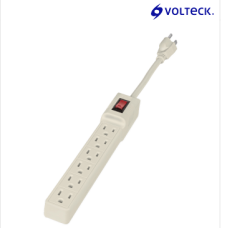 Multicontacto 16 AWG doméstico 6 entradas, Volteck