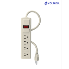 Multicontacto 16 AWG uso rudo con 4 entradas, Volteck